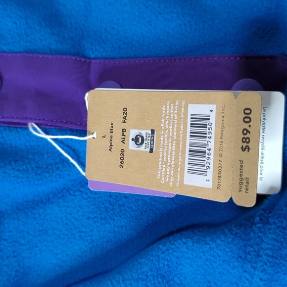 Patagonia Fleece Micro D Snap-T Pullover CORPORATE LOGO Women's Size Large - Picture 6 of 8